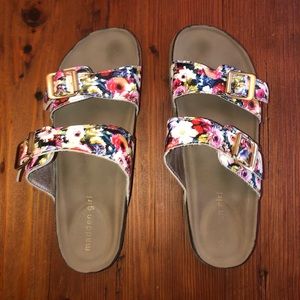 Floral Faux Birkenstocks